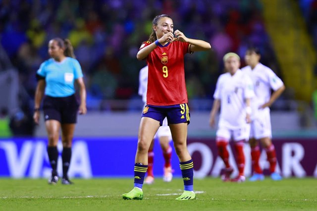 Inma Gabarro celebra l'1-0 en la final del Mundial sub-20   