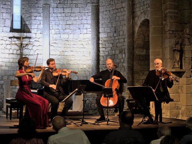 Concert del Quartet Casals en la Schubertíada de Vilabertran (Girona)