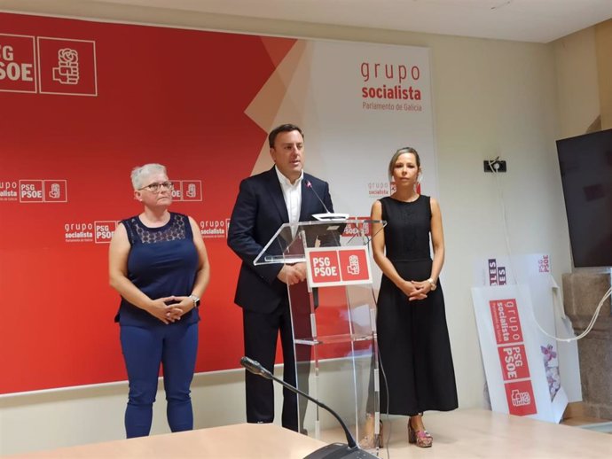 El secretario xeral del PSdeG, Valentín González Formoso, en rueda de prensa