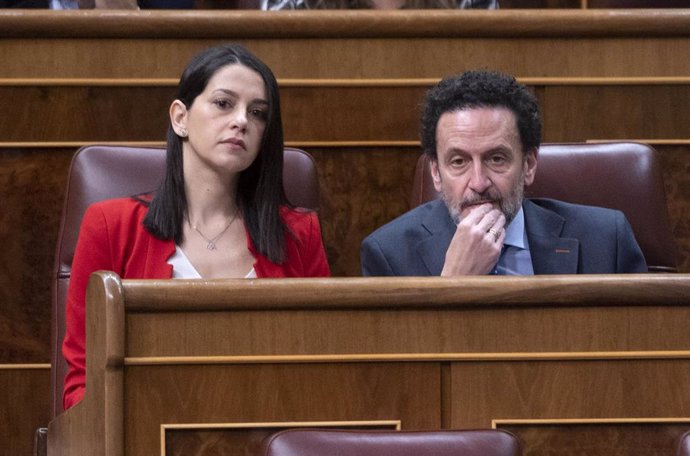 Archivo - La líder de Cs, Inés Arrimadas, y el vicesecretario general de Ciudadanos, Edmundo Bal