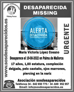 Localizan a la menor de edad desaparecida el 19 de agosto en Palma