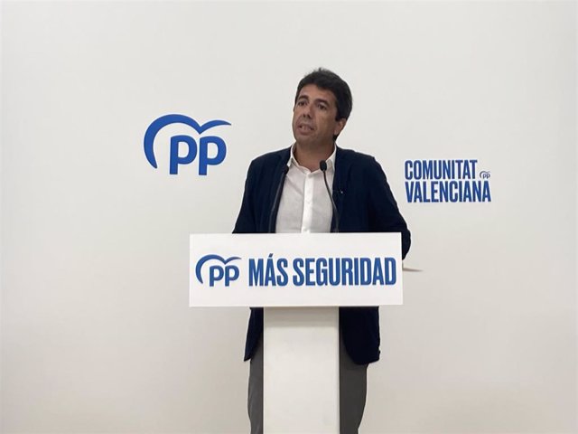 Archivo - El presidente del PP en la Comunidad Valenciana, Carlos Mazón. Archivo