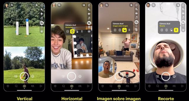 Imagen promocional de Dual Camera, la nueva funcionalidad de Snapchat.