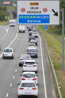 Retenciones en la frontera con Francia, en Irun y Biriatou, a 11 de agosto de 2022, en Irún, Gipuzkoa