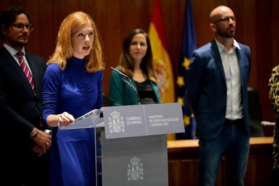 Lilith Verstrynge en su toma de posesión como secretaria de Estado de Agenda 2030