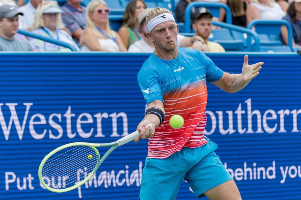 El tenista español Alejandro Davidovich durante un torneo de la gira de verano estadounidense