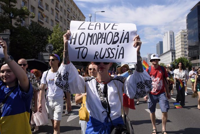 Marcha del Día del Orgullo en Varsovia, Polonia.