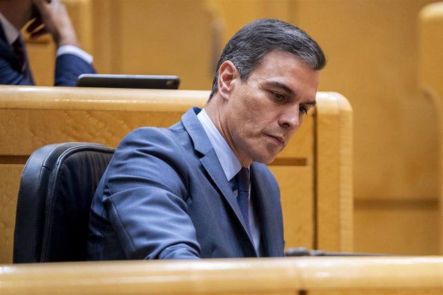 Archivo - El presidente del Gobierno, Pedro Sánchez, en una sesión de control al Gobierno en el Senado