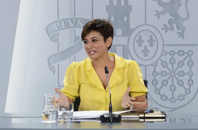 La ministra Portavoz, Isabel Rodríguez, durante una rueda de prensa posterior a la reunión del Consejo de Ministros, en el Palacio de La Moncloa
