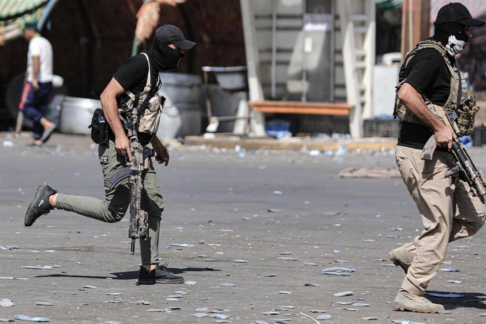 Miembros de Saraya al-Salam en Bagdad