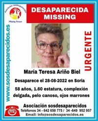 Desaparecida en Soria una mujer de 58 años