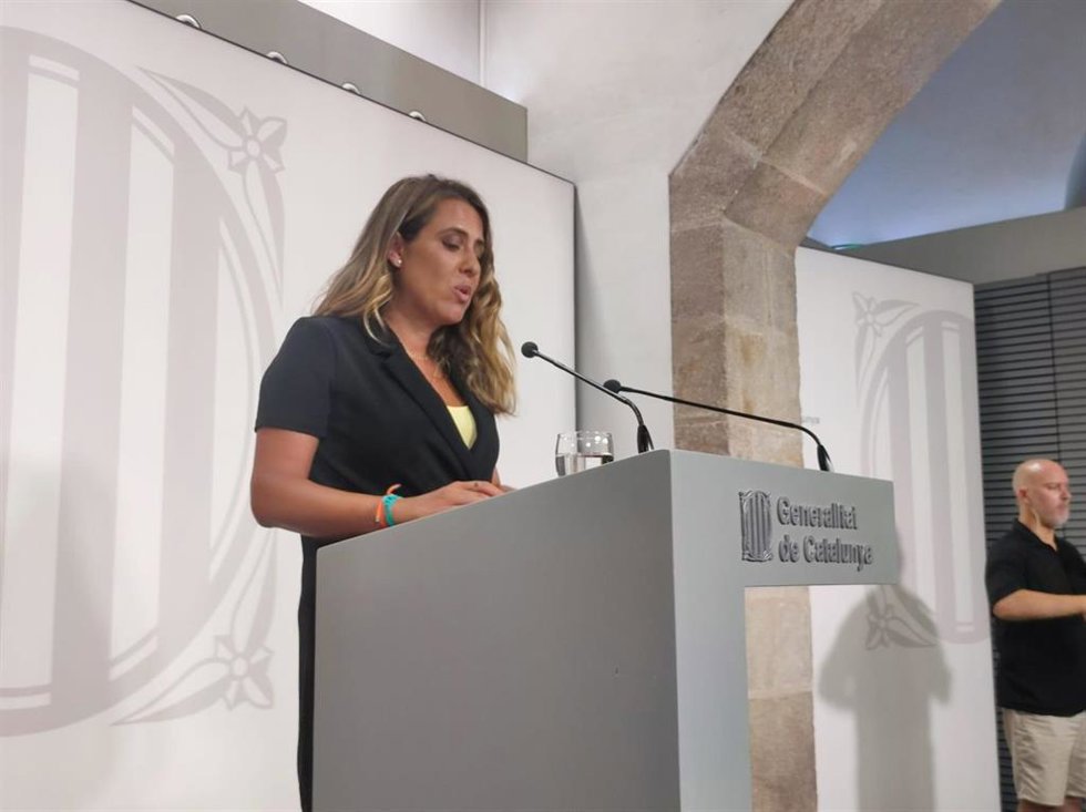 La portavoz del Govern, Patrícia Plaja, en rueda de prensa tras el Consell Executiu