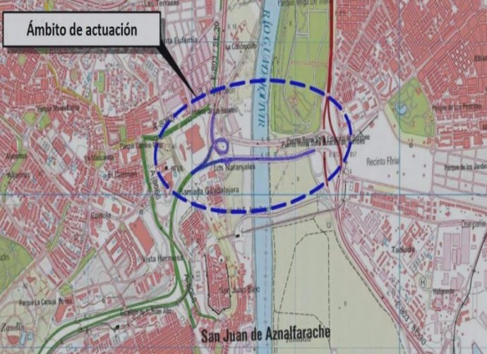 Puente Rey Juan Carlos I en la SE-30.