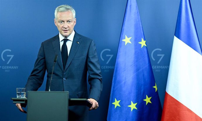 Archivo - 25 July 2022, Berlin: French Finance Minister Bruno Le Maire speaks at a press conference on European fiscal policy. Photo: Britta Pedersen/dpa