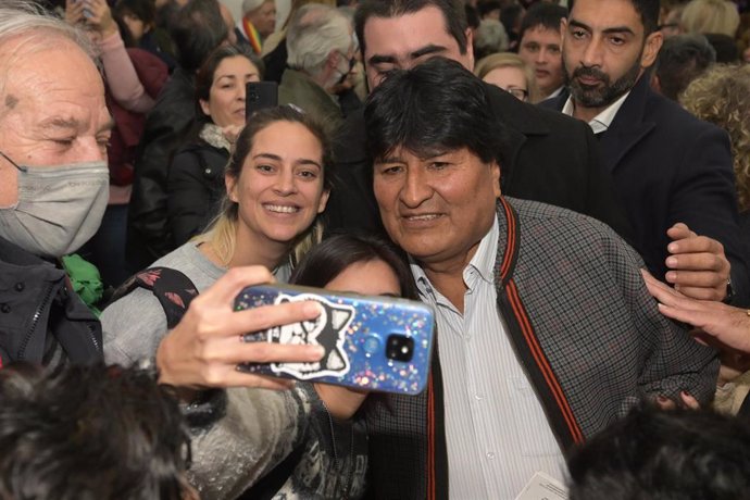Archivo - Evo Morales, expresidente de Bolivia, durante una visita a Argentina