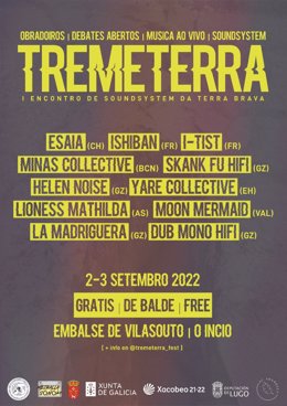 Cartel de la primera edición del Festival Tremeterra, que se celebra en O Incio (Lugo) los días 2 y 3 de septiembre