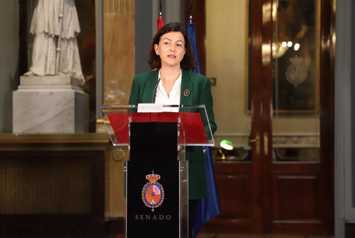 Archivo - La portavoz del PSOE en el Senado, Eva Granados. 