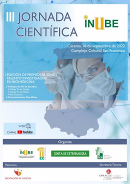 Cartel de la jornada científica que el Inube celebrará en Cáceres