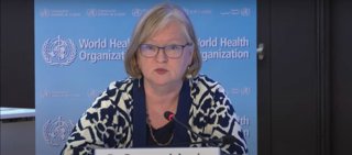 La directora técnica de viruela del mono de la Organización Mundial de la Salud (OMS), Rosamund Lewis, en rueda de prensa desde Ginebra (Suiza), a 31 de agosto de 2022.