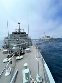 El cazaminas 'Duero' realiza un despliegue de la OTAN en el Mediterráneo