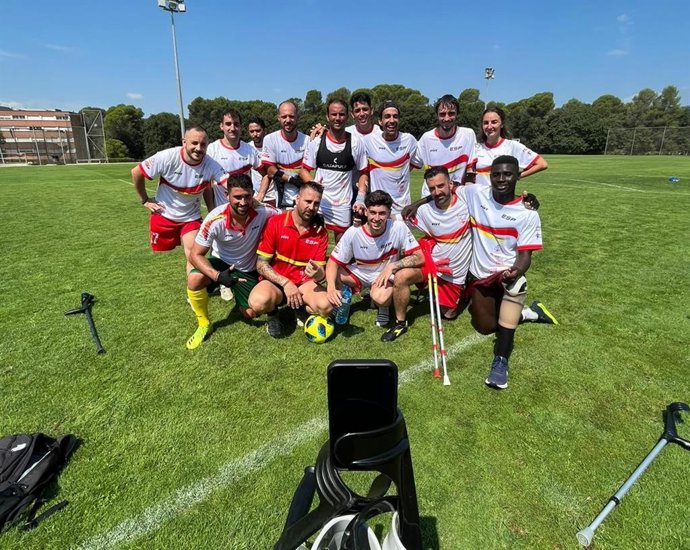 Los jugadores de la selección española de fútbol para amputados