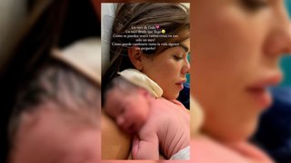 Violeta Mangriñán celebra el primer mes de vida de su hija Gala