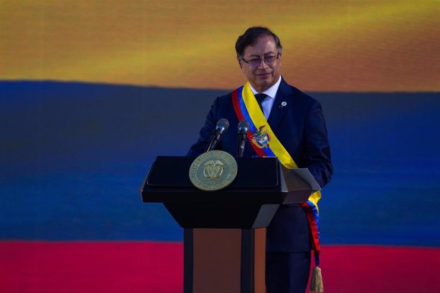 Gustavo Petro, presidente de Colombia, en su toma de posesión