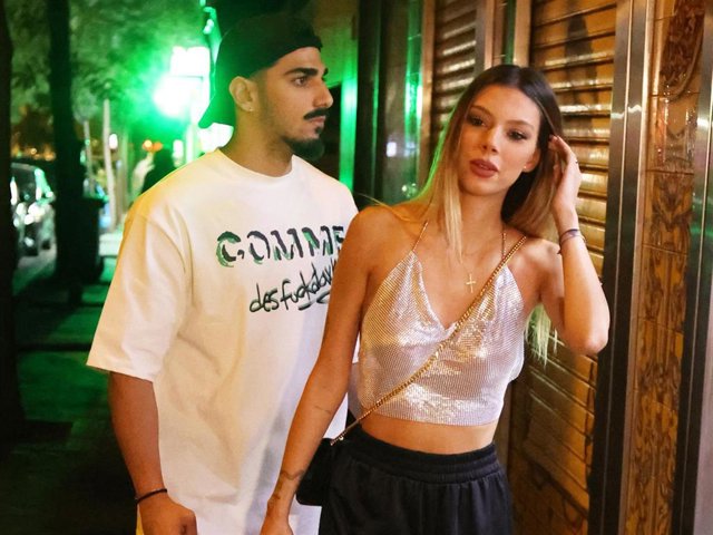 Alejandra Rubio y su novio, Carlos Agüera, en el cumpleaños de Terelu Campos