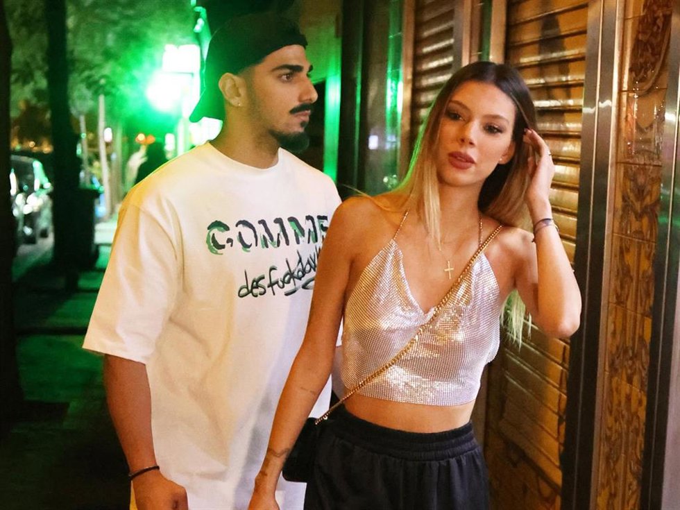 Alejandra Rubio y su novio, Carlos Agüera, en el cumpleaños de Terelu Campos