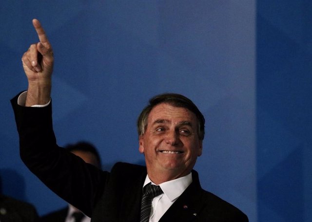 23 August 2022, Brazil, Brasilia: Brazilian President Jair Bolsonaro gestures during the ceremony of the arrival of the relic of Emperor Dom Pedro I, the first emperor of Brazil, at Planalto Palace. Photo: Frederico Brasil/TheNEWS2 via ZUMA Press Wire/dpa