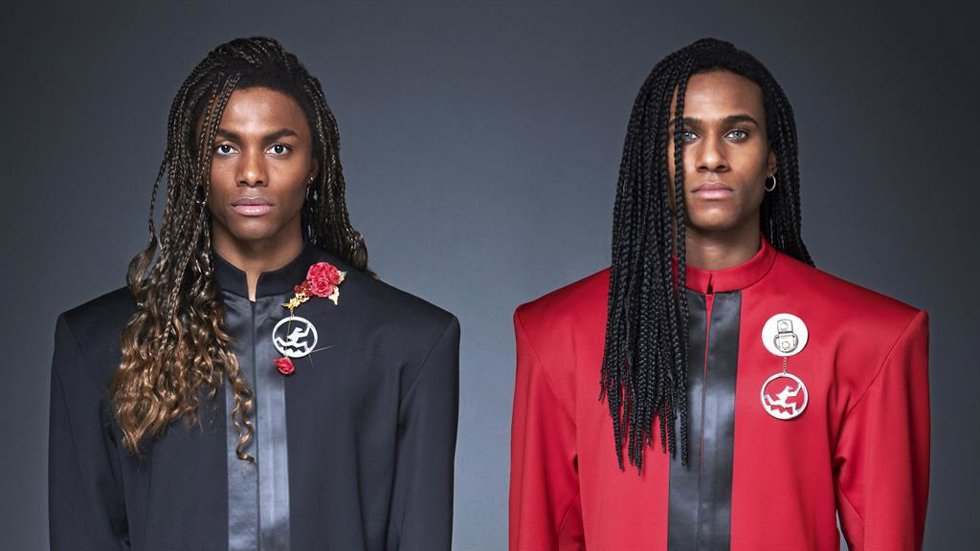 Elan Ben Ali as Fabrice Morvan and Tijan Njie as Robert Pilatus in GIRL YOU KNOW IT'S TRUE