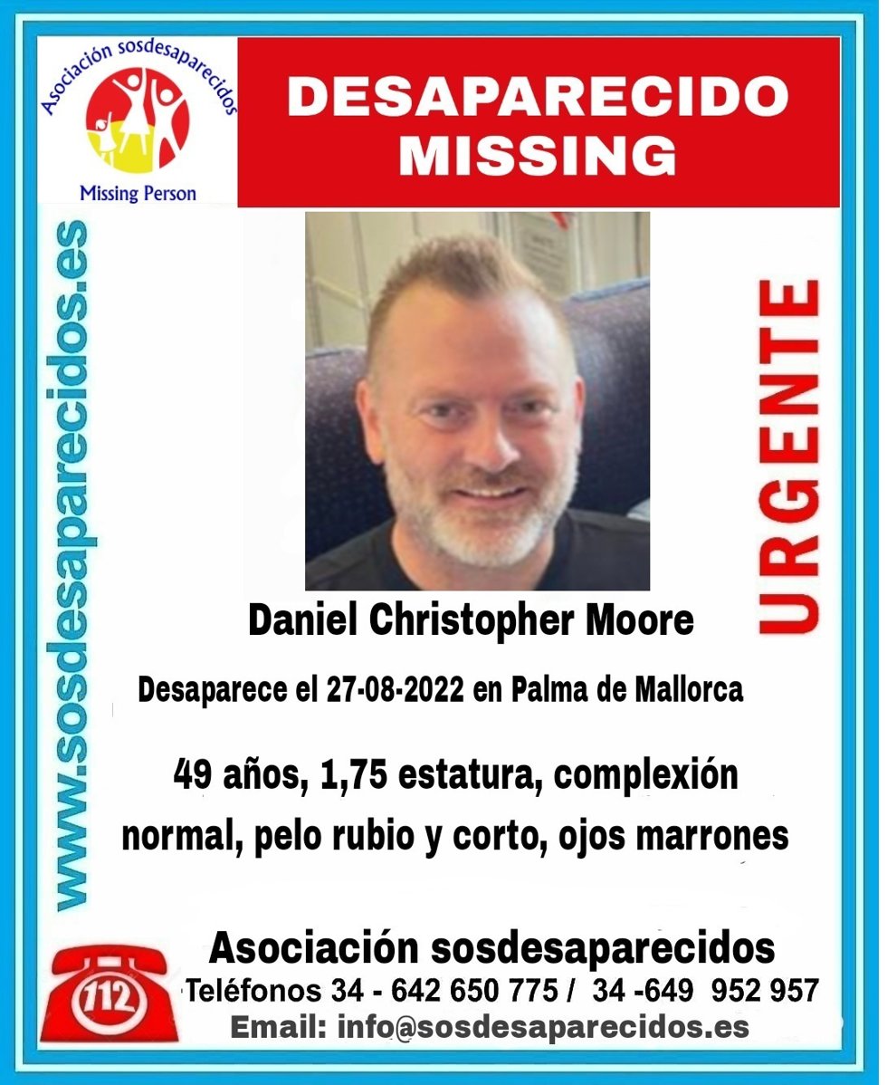 Cartel con la imagen y descripción del desaparecido.