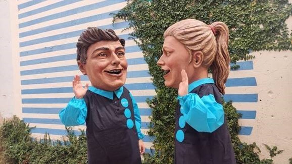Los dos cabezudos de Caprabo