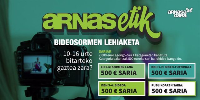 Arnasetik bideosormen lehiaketa.