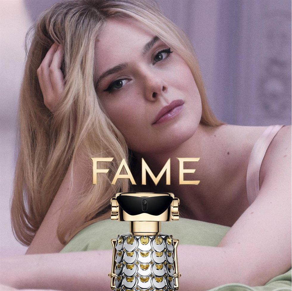 Elle Fanning, embajadora de la nueva fragancia femenina de Paco Rabanne, FAME