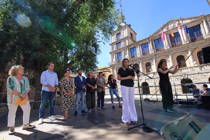La alcaldesa de Toledo, Milagros Tolón, en la inauguración del Voix Vives.