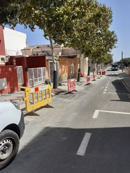 Obras de mejora de aceras en S'Hostalot.