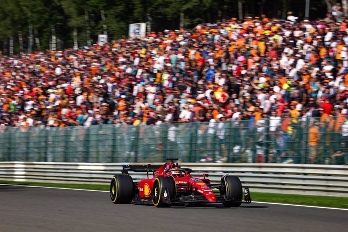 16 LECLERC Charles (mco), Scuderia Ferrari F1-75, action during the Formula 1 Rolex Belgian Grand Prix 2022, 14th round of the 2022 FIA Formula One World Championship from August 26 to 28, 2022 on the Circuit de Spa-Francorchamps, in Francorchamps, Belg