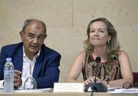 Nadia Calviño visita Ucomur y ensalza el peso del cooperativismo en la economía regional y nacional