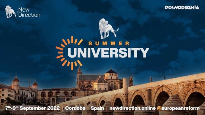 Cartel de la International Summer University 2022 que se celebrará en Córdoba.