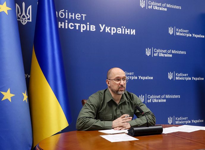 El primer ministro de Ucrania, Denys Shmyhal, en Kiev.