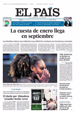 Portada de El País.