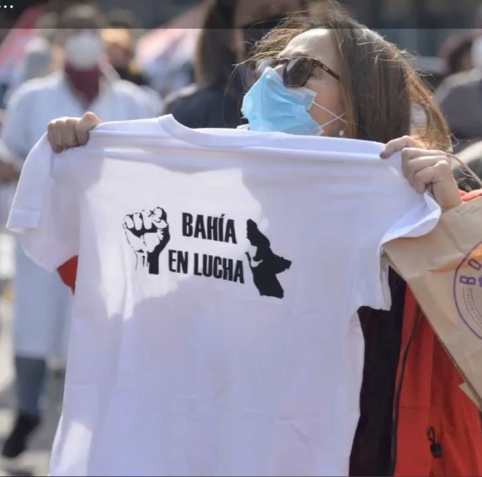 Raquel Rodríguez, presente en la huelga del metal de Cádiz