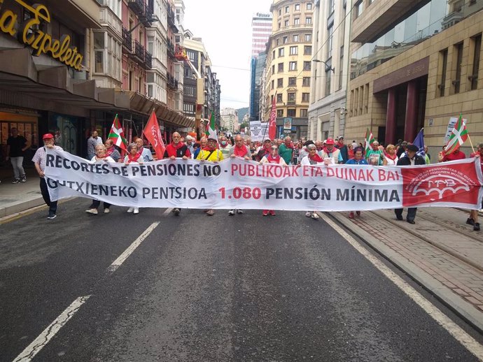 Manifestacion de pensionistas en Aste Nagusia