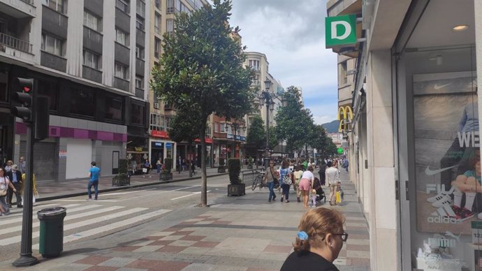 Calle Uría en Oviedo