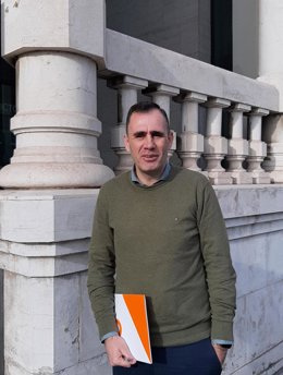Archivo - Rubén Pérez Carcedo, concejal de Ciudadanos en el Ayuntamiento de Gijón