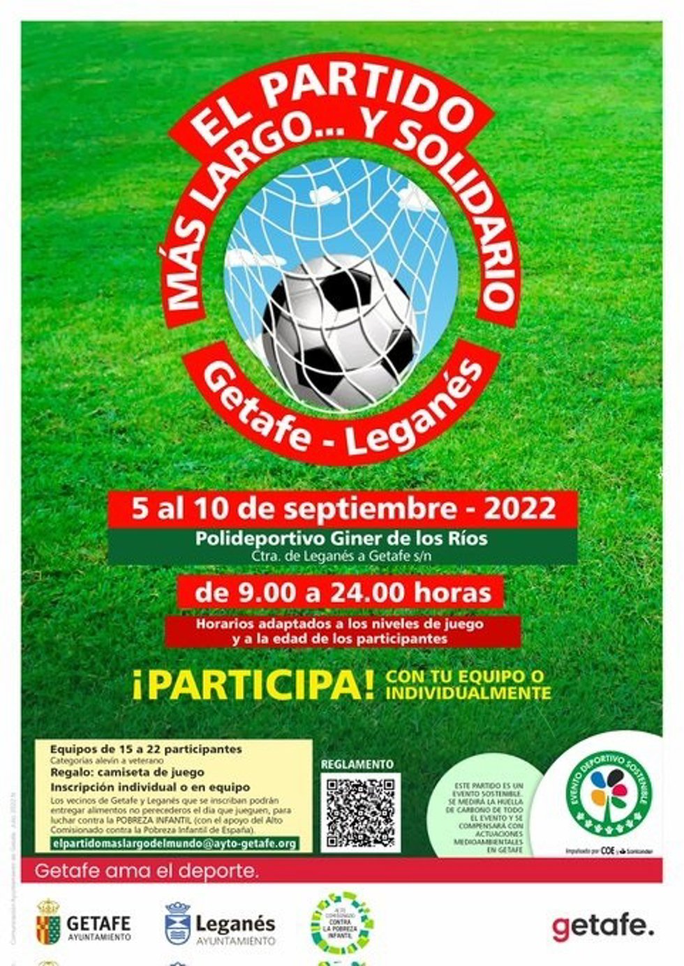 Cartel del Partido Más Largo y Solidario entre Getafe y Leganés