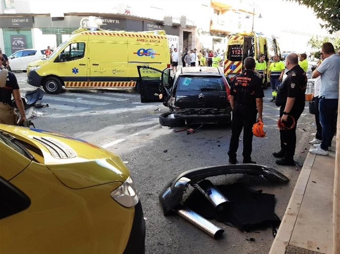 Imagen del vehículo accidentado
