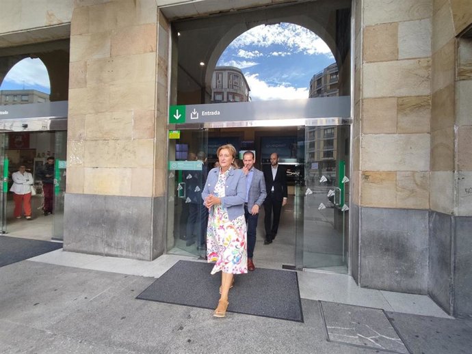 Delia Losa en la estación de Renfe.