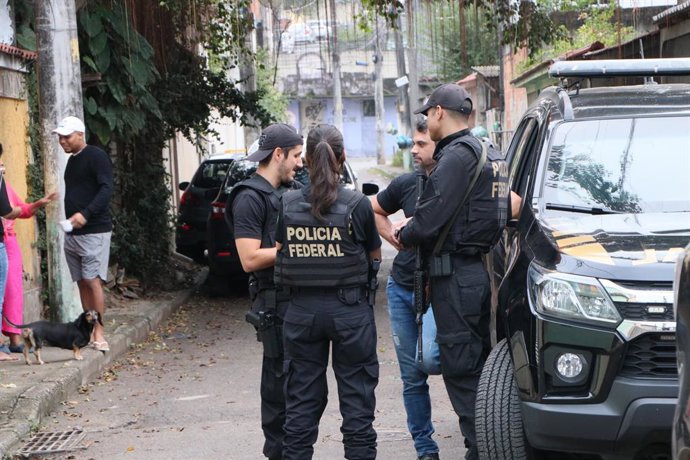 Archivo - Policia federal al Brasil